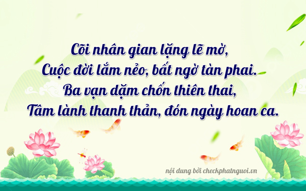 Bài thơ ý nghĩa cho <b>biển số 51L-32512</b> tại website checkphatnguoi.vn