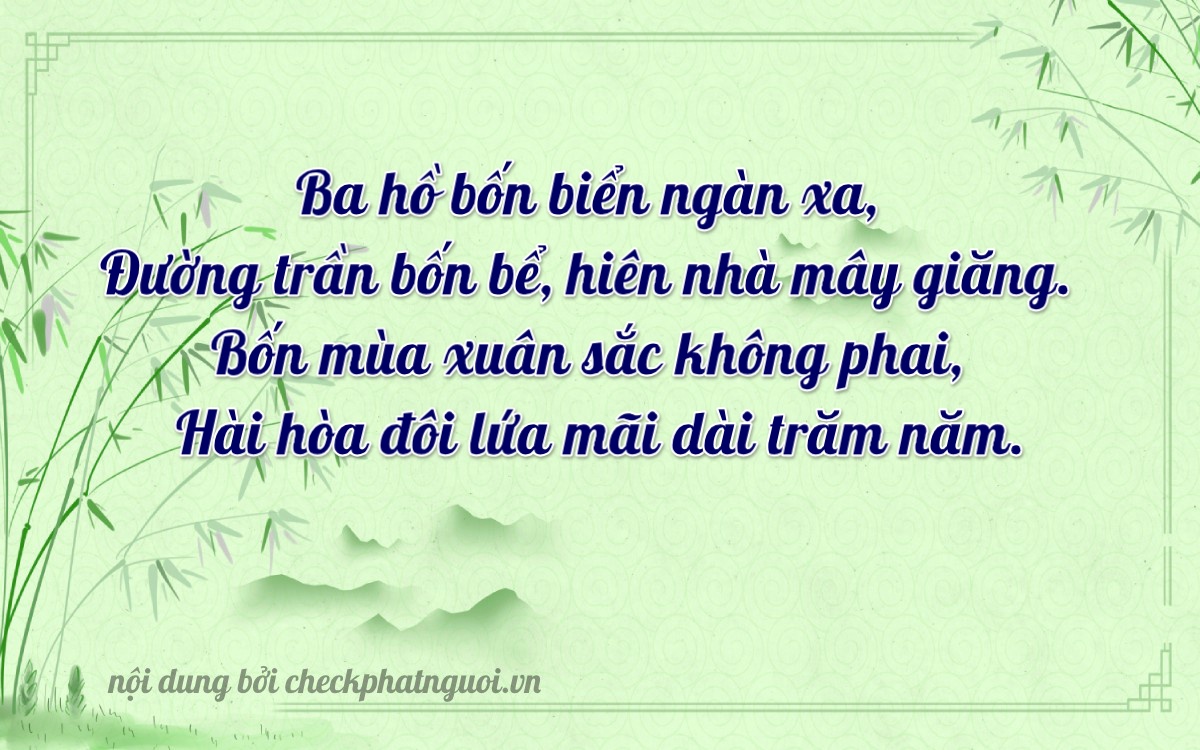 Bài thơ ý nghĩa cho <b>biển số 51L-34432</b> tại website checkphatnguoi.vn