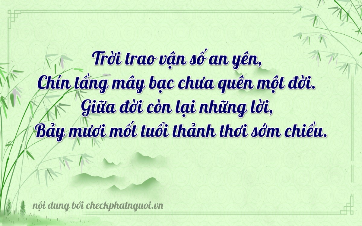 Bài thơ ý nghĩa cho <b>biển số 51L-35971</b> tại website checkphatnguoi.vn