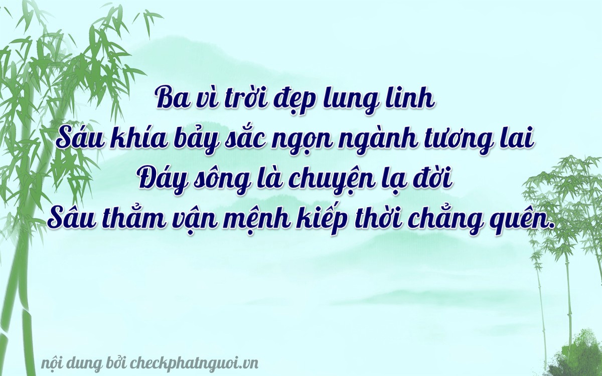 Bài thơ ý nghĩa cho <b>biển số 51L-36376</b> tại website checkphatnguoi.vn