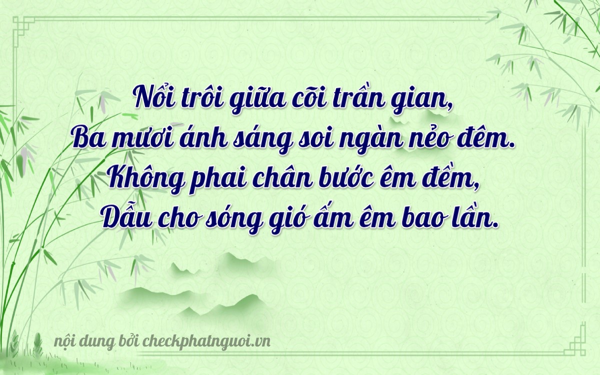 Bài thơ ý nghĩa cho <b>biển số 51L-38030</b> tại website checkphatnguoi.vn