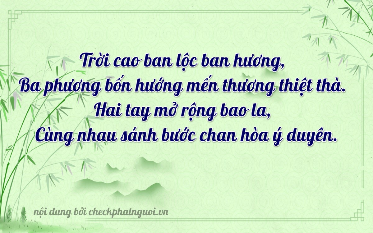 Bài thơ ý nghĩa cho <b>biển số 51L-39200</b> tại website checkphatnguoi.vn
