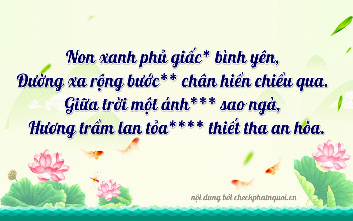 Bài thơ ý nghĩa cho <b>biển số 51L-39370</b> tại website checkphatnguoi.vn