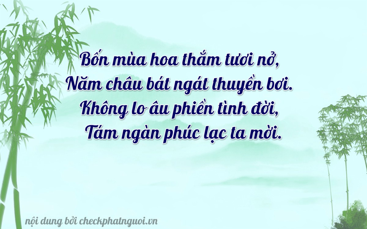 Bài thơ ý nghĩa cho <b>biển số 51L-45008</b> tại website checkphatnguoi.vn