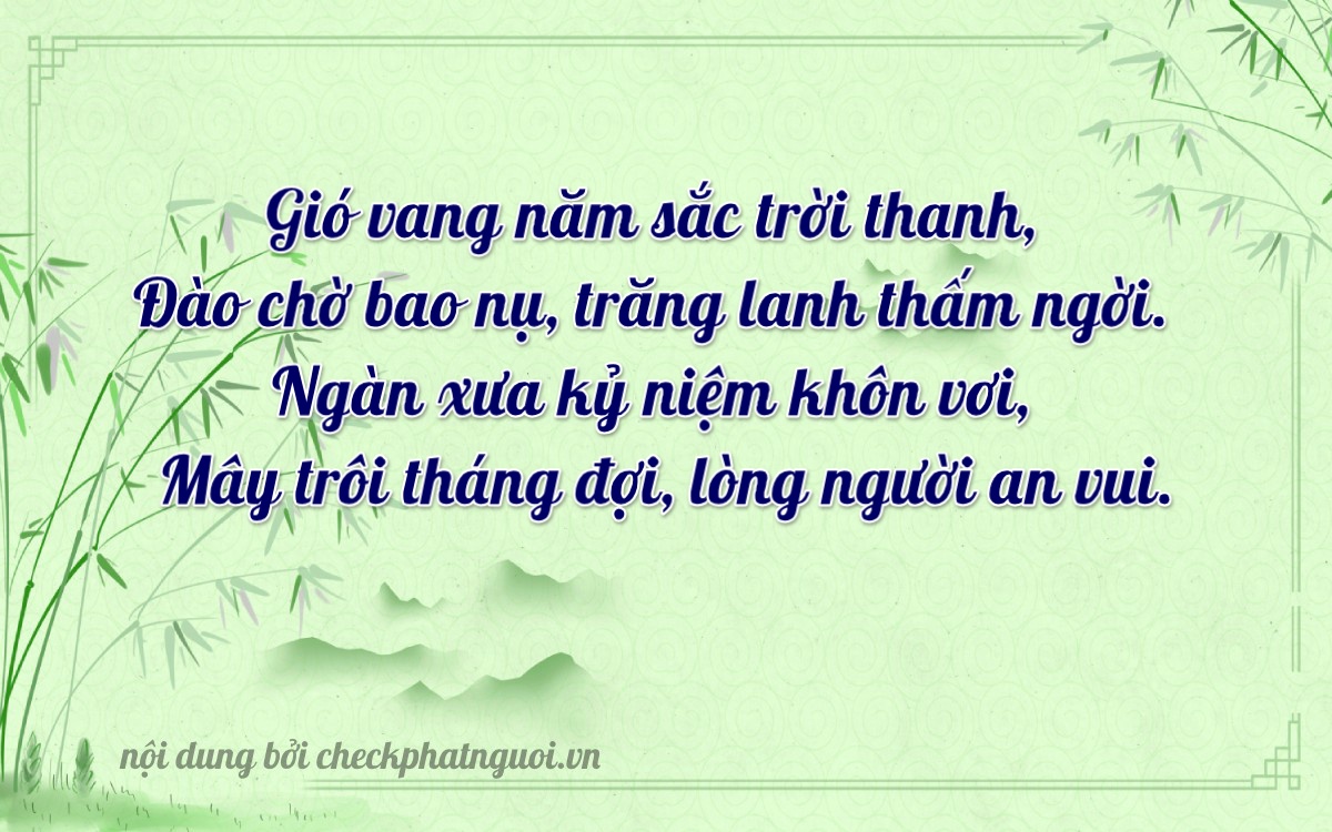 Bài thơ ý nghĩa cho <b>biển số 51L-46217</b> tại website checkphatnguoi.vn