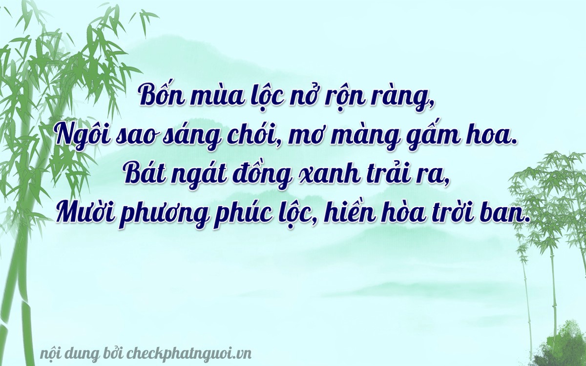 Bài thơ ý nghĩa cho <b>biển số 51L-47816</b> tại website checkphatnguoi.vn