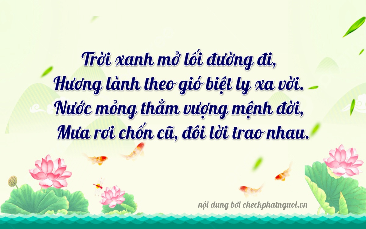 Bài thơ ý nghĩa cho <b>biển số 51L-49676</b> tại website checkphatnguoi.vn