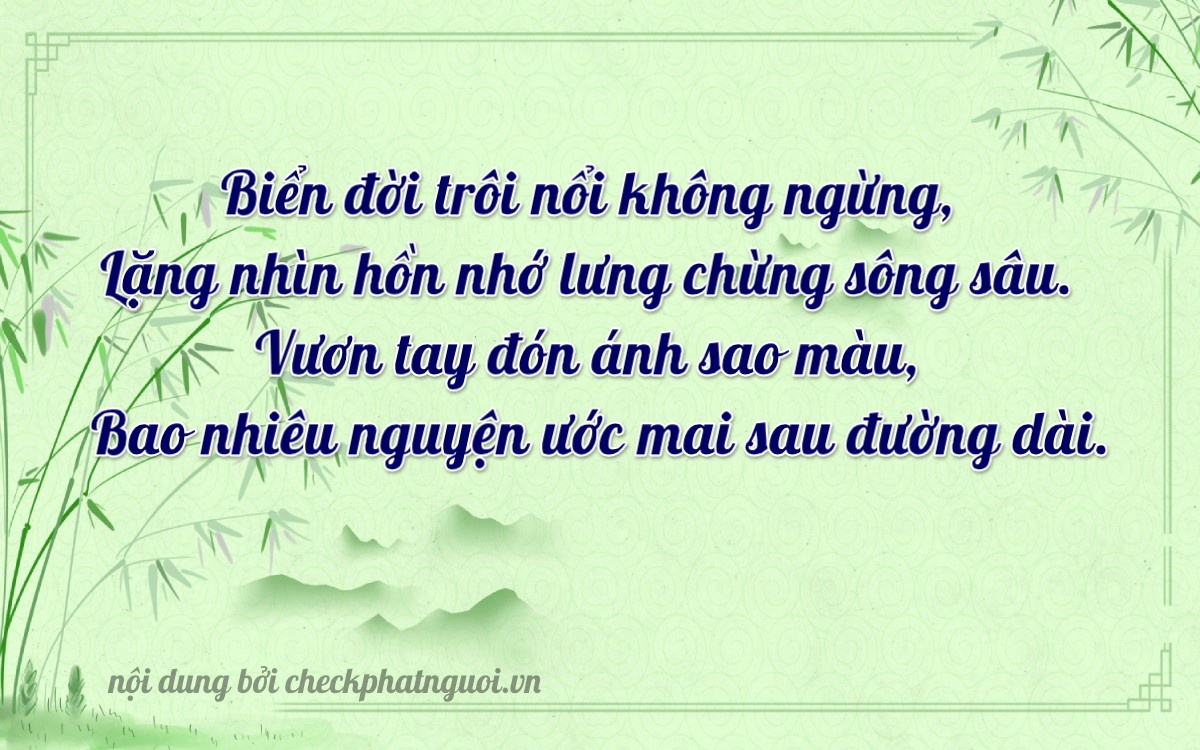 Bài thơ ý nghĩa cho <b>biển số 51L-51359</b> tại website checkphatnguoi.vn