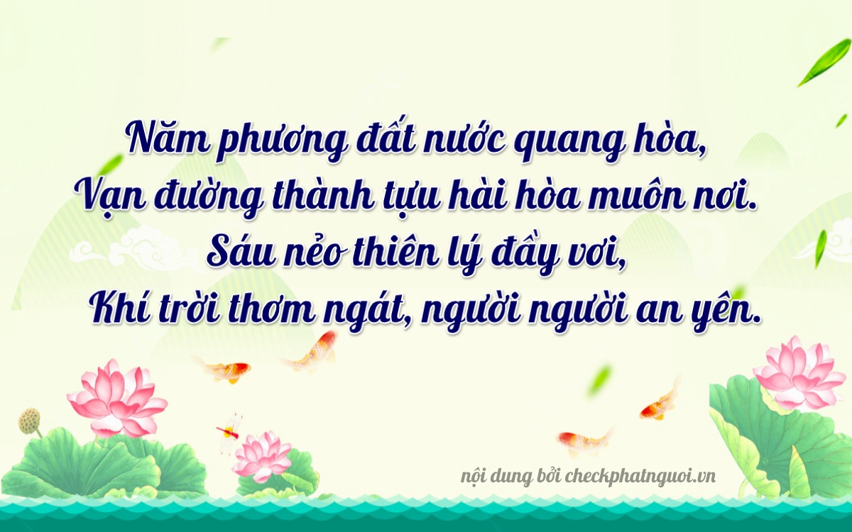 Bài thơ ý nghĩa cho <b>biển số 51L-52260</b> tại website checkphatnguoi.vn