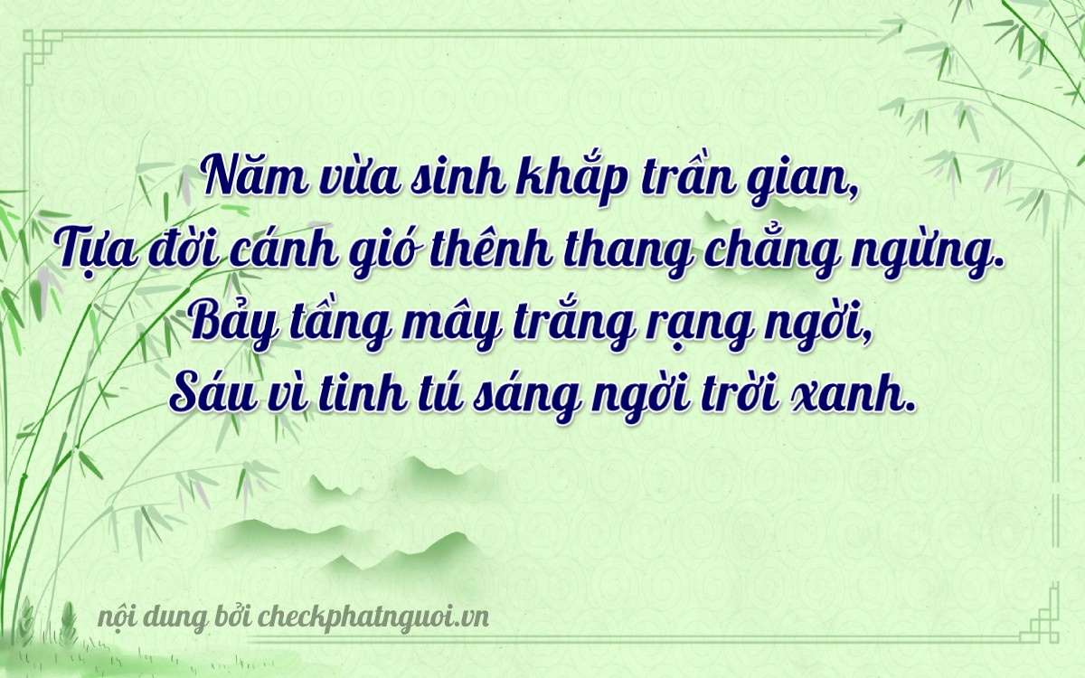 Bài thơ ý nghĩa cho <b>biển số 51L-58761</b> tại website checkphatnguoi.vn