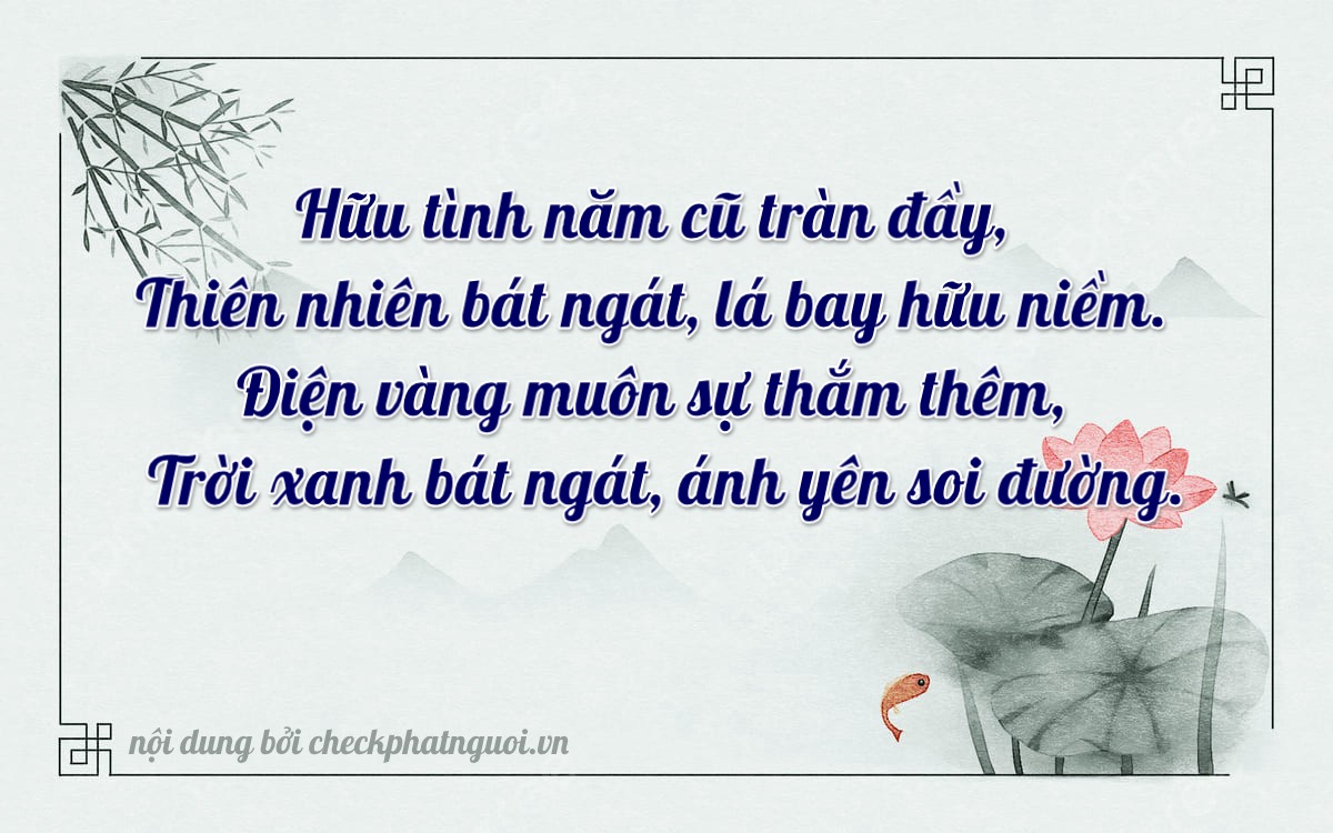 Bài thơ ý nghĩa cho <b>biển số 51L-59978</b> tại website checkphatnguoi.vn