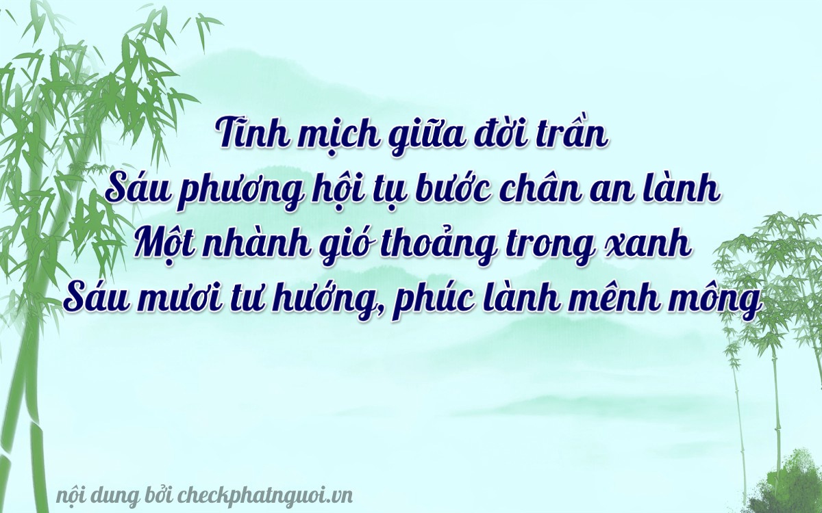 Bài thơ ý nghĩa cho <b>biển số 51L-61616</b> tại website checkphatnguoi.vn