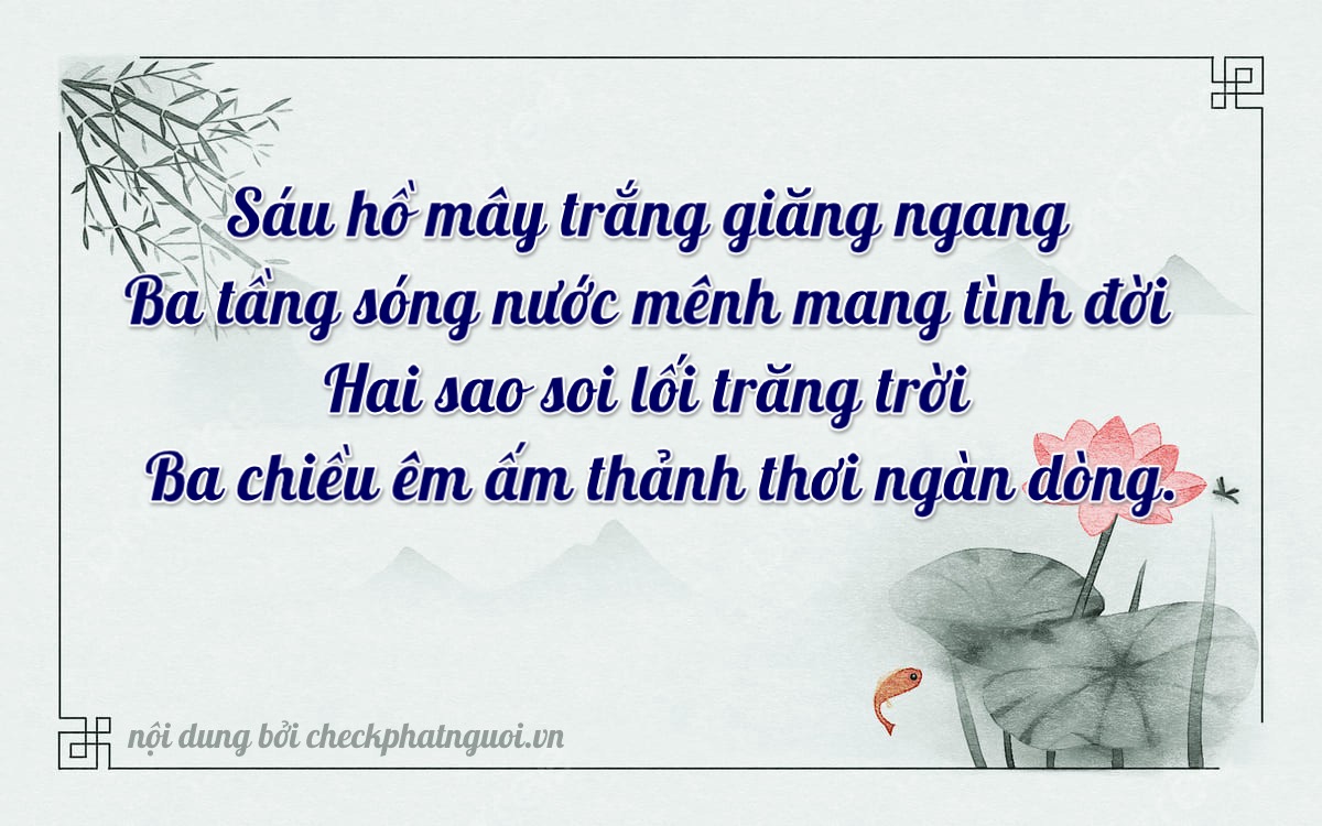 Bài thơ ý nghĩa cho <b>biển số 51L-63231</b> tại website checkphatnguoi.vn