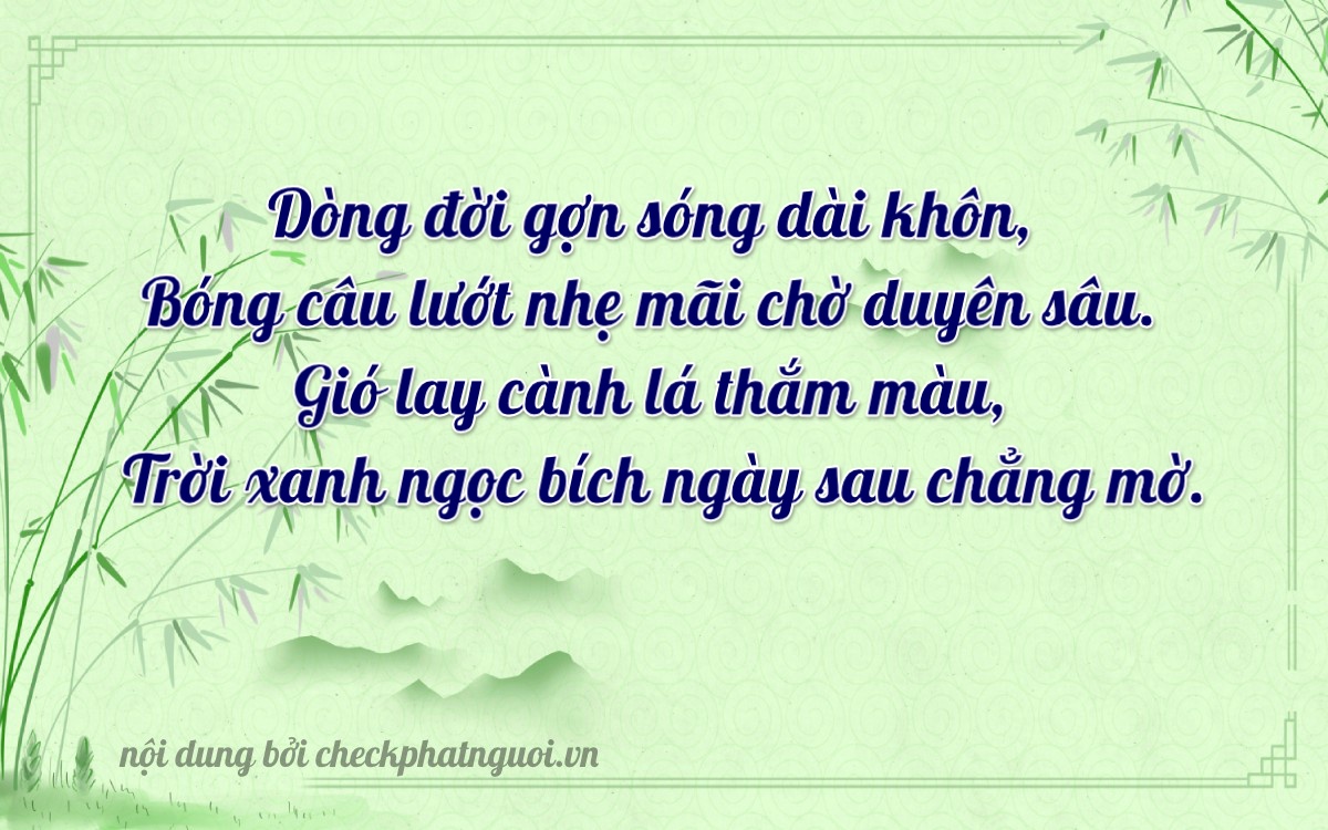 Bài thơ ý nghĩa cho <b>biển số 51L-63934</b> tại website checkphatnguoi.vn
