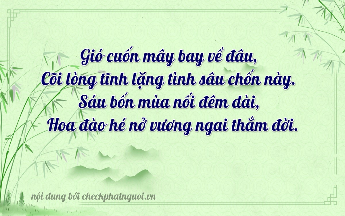 Bài thơ ý nghĩa cho <b>biển số 51L-68429</b> tại website checkphatnguoi.vn
