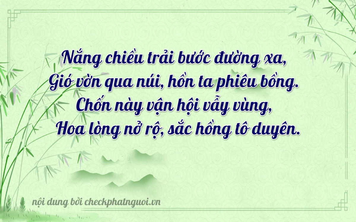 Bài thơ ý nghĩa cho <b>biển số 51L-68578</b> tại website checkphatnguoi.vn