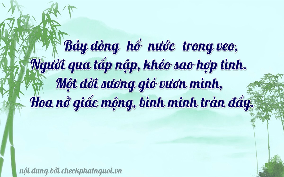 Bài thơ ý nghĩa cho <b>biển số 51L-70662</b> tại website checkphatnguoi.vn