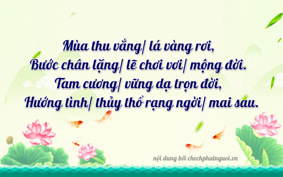 Bài thơ ý nghĩa cho <b>biển số 51L-88799</b> tại website checkphatnguoi.vn