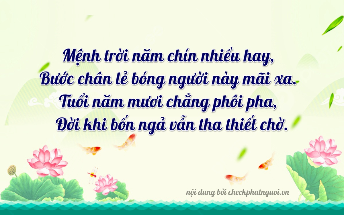 Bài thơ ý nghĩa cho <b>biển số 51L-95045</b> tại website checkphatnguoi.vn