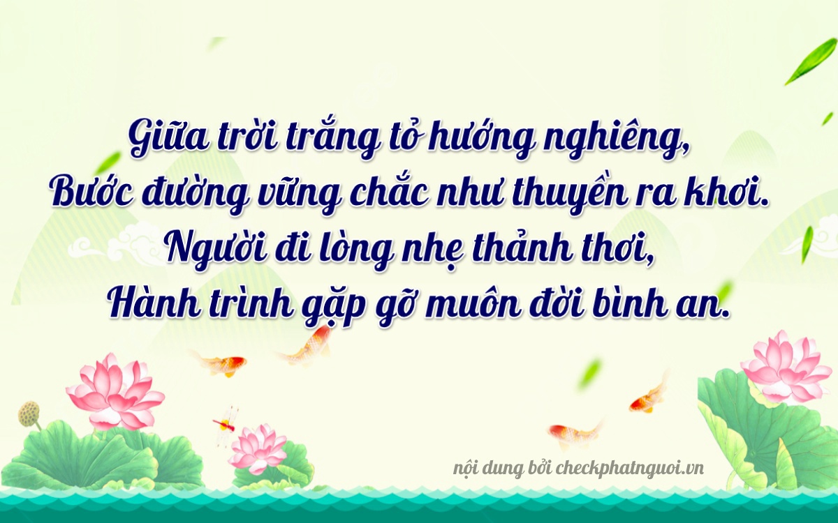 Bài thơ ý nghĩa cho <b>biển số 51L-96093</b> tại website checkphatnguoi.vn