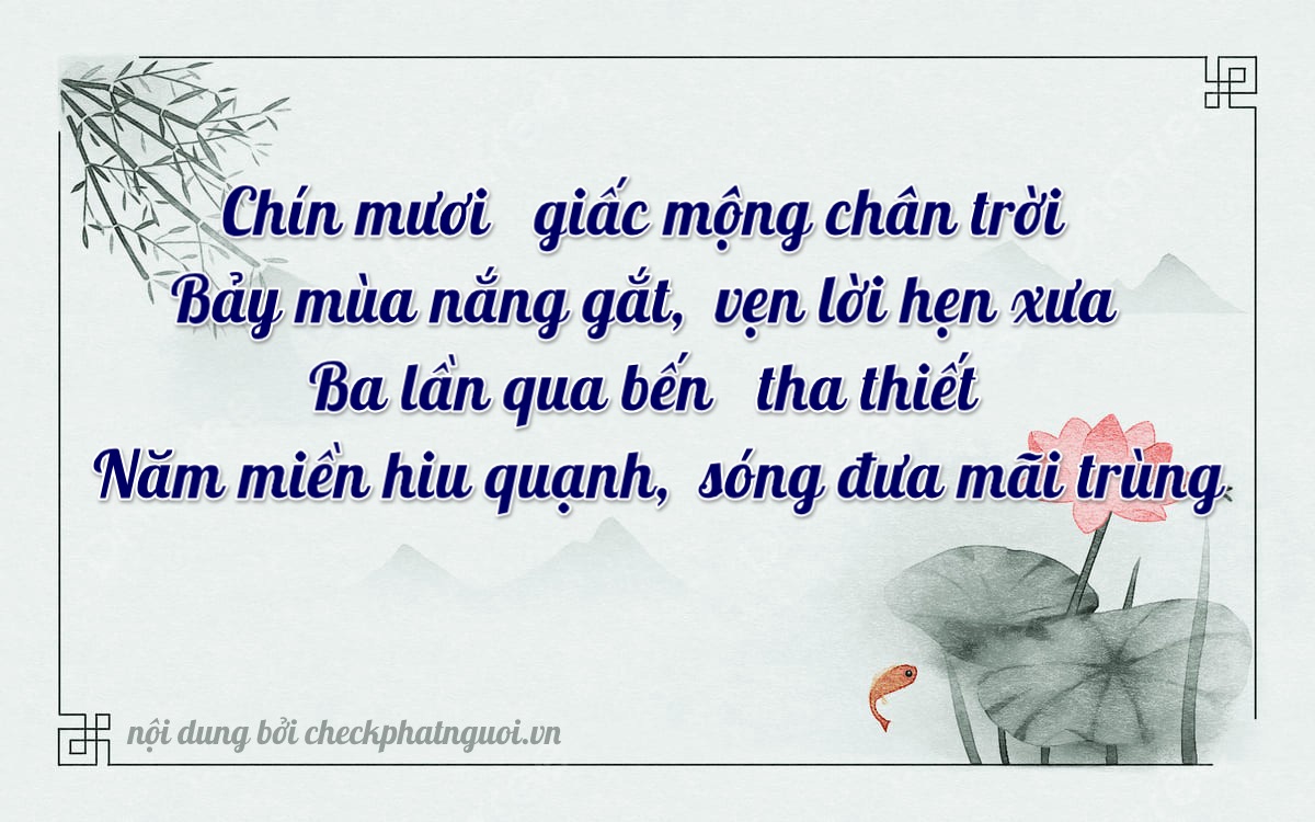 Bài thơ ý nghĩa cho <b>biển số 51L-97353</b> tại website checkphatnguoi.vn