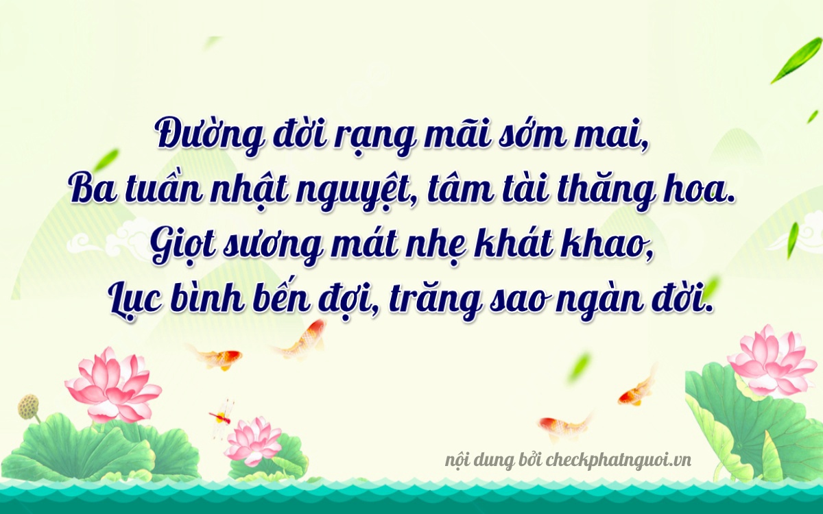 Bài thơ ý nghĩa cho <b>biển số 51M-03368</b> tại website checkphatnguoi.vn