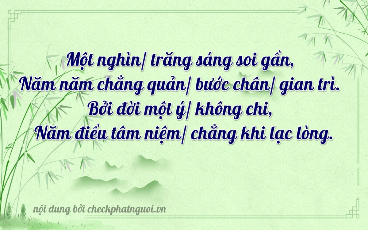 Bài thơ ý nghĩa cho <b>biển số 51M-11555</b> tại website checkphatnguoi.vn
