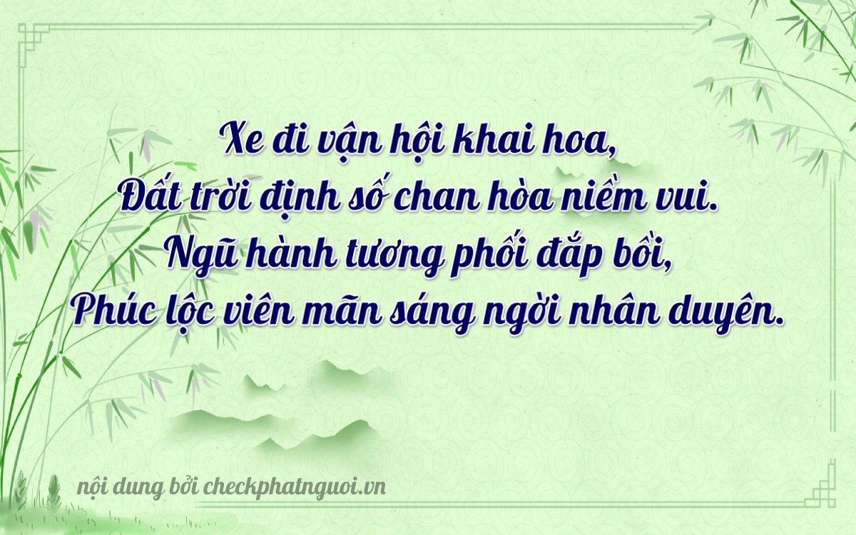 Bài thơ ý nghĩa cho <b>biển số 51M-20337</b> tại website checkphatnguoi.vn