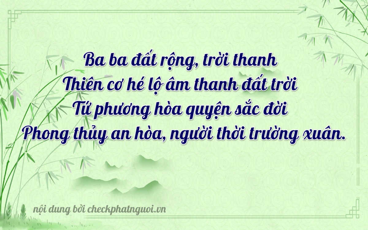 Bài thơ ý nghĩa cho <b>biển số 51M-33444</b> tại website checkphatnguoi.vn