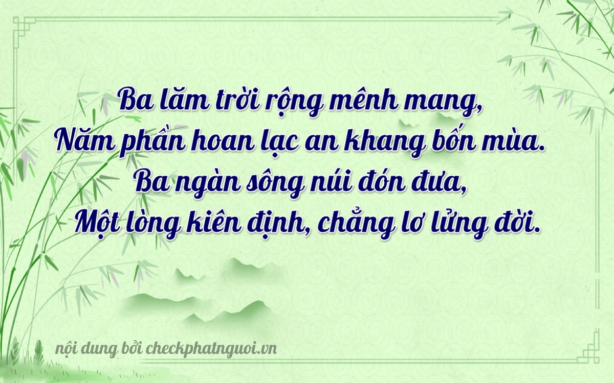 Bài thơ ý nghĩa cho <b>biển số 51M-35531</b> tại website checkphatnguoi.vn