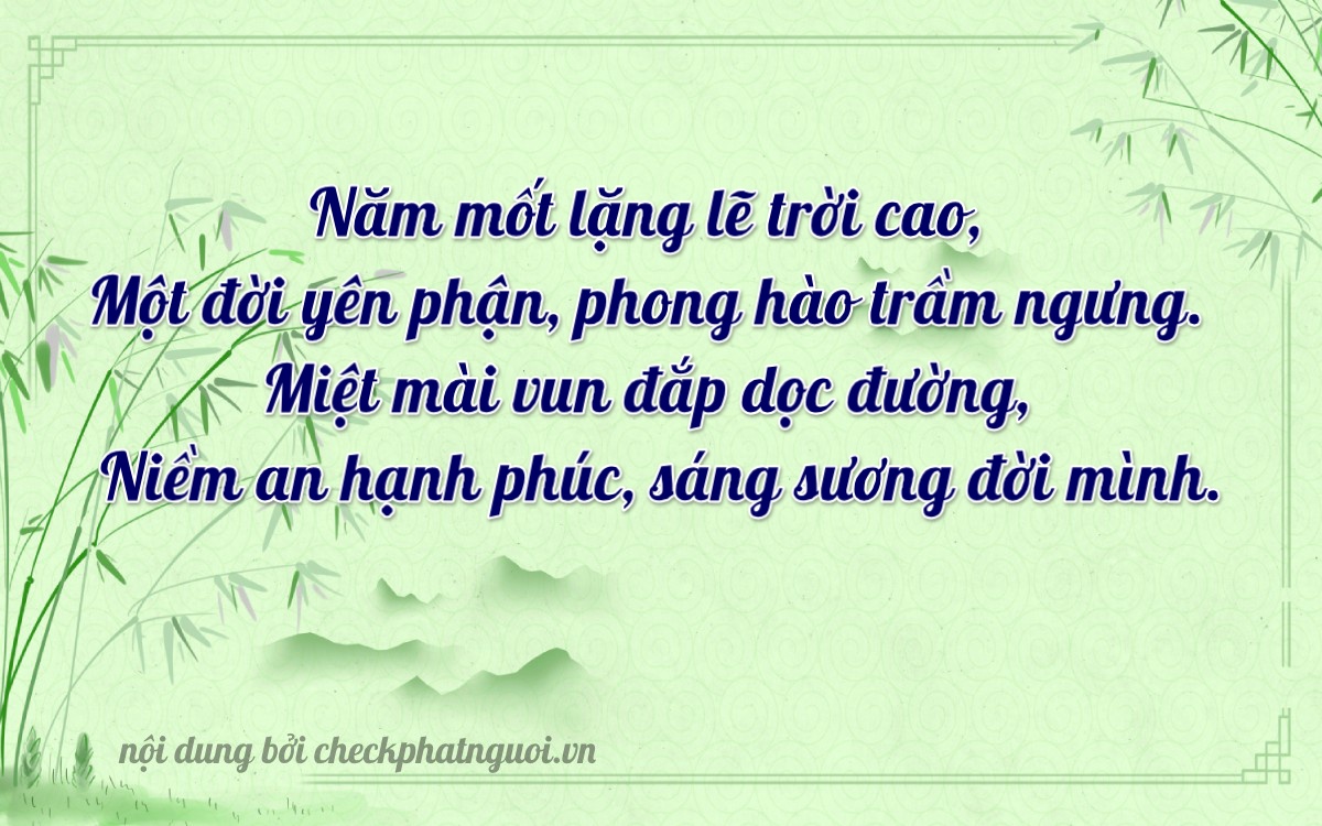 Bài thơ ý nghĩa cho <b>biển số 51M-55111</b> tại website checkphatnguoi.vn