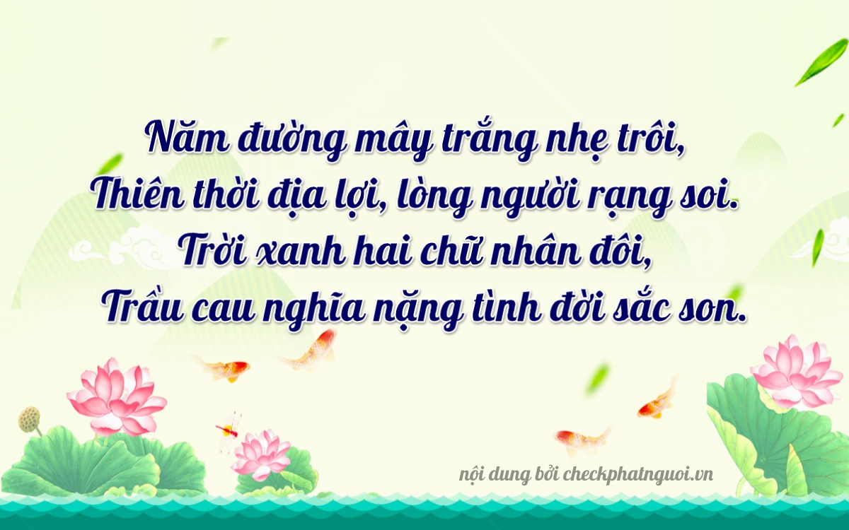 Bài thơ ý nghĩa cho <b>biển số 51M-55115</b> tại website checkphatnguoi.vn