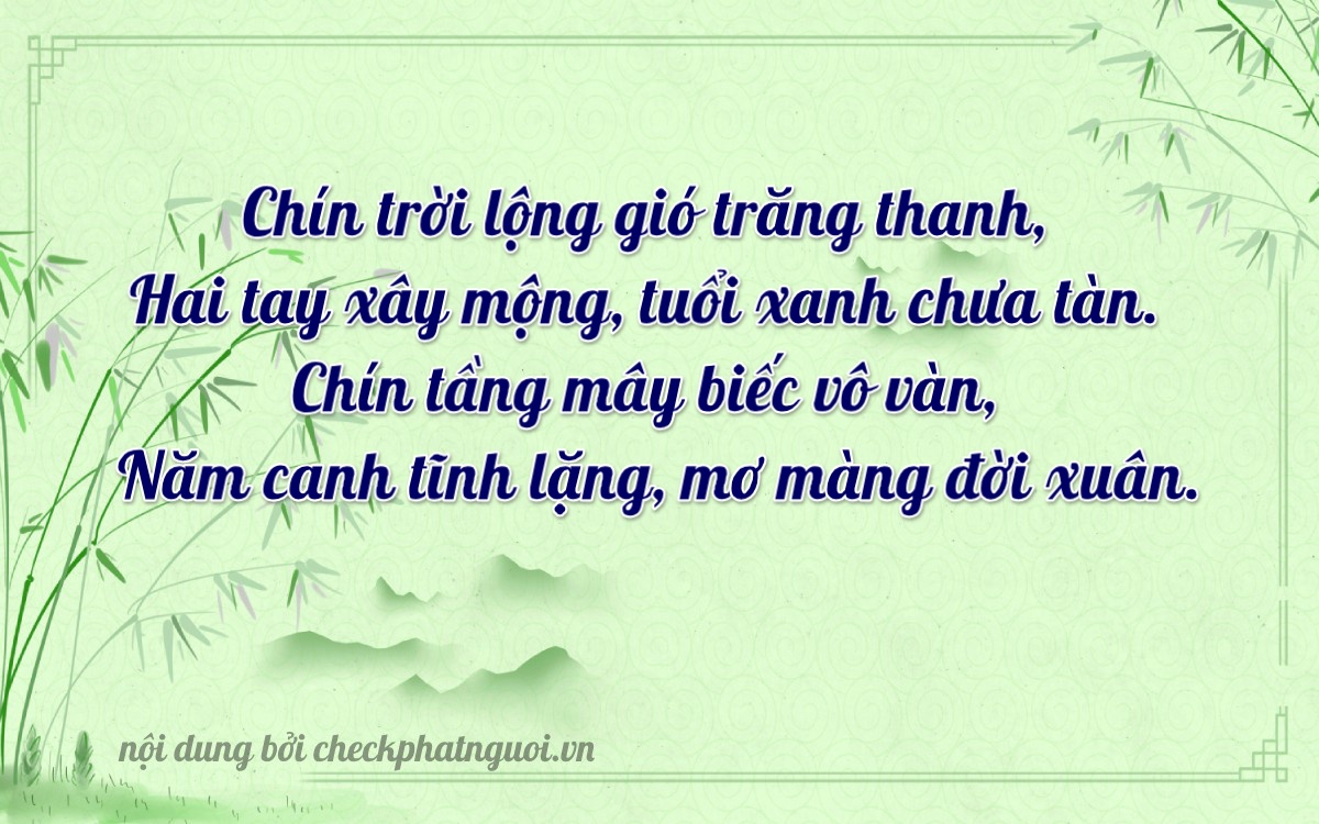 Bài thơ ý nghĩa cho <b>biển số 51M-99295</b> tại website checkphatnguoi.vn