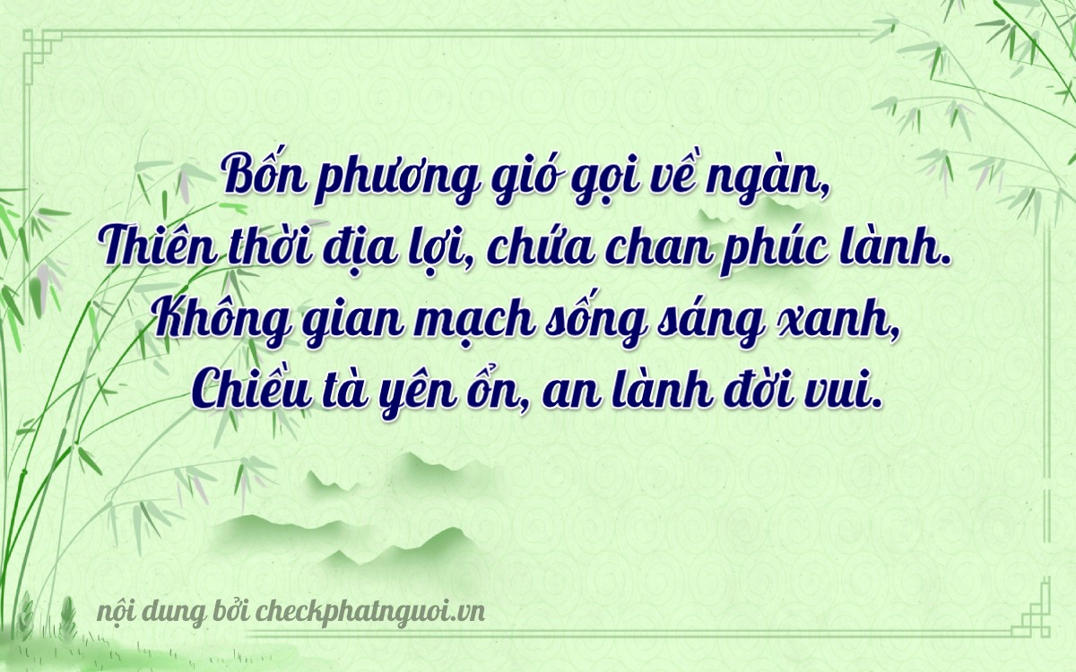 Bài thơ ý nghĩa cho <b>biển số 51P-40697</b> tại website checkphatnguoi.vn
