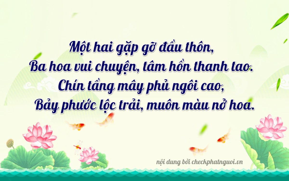 Bài thơ ý nghĩa cho <b>biển số 51R-12397</b> tại website checkphatnguoi.vn