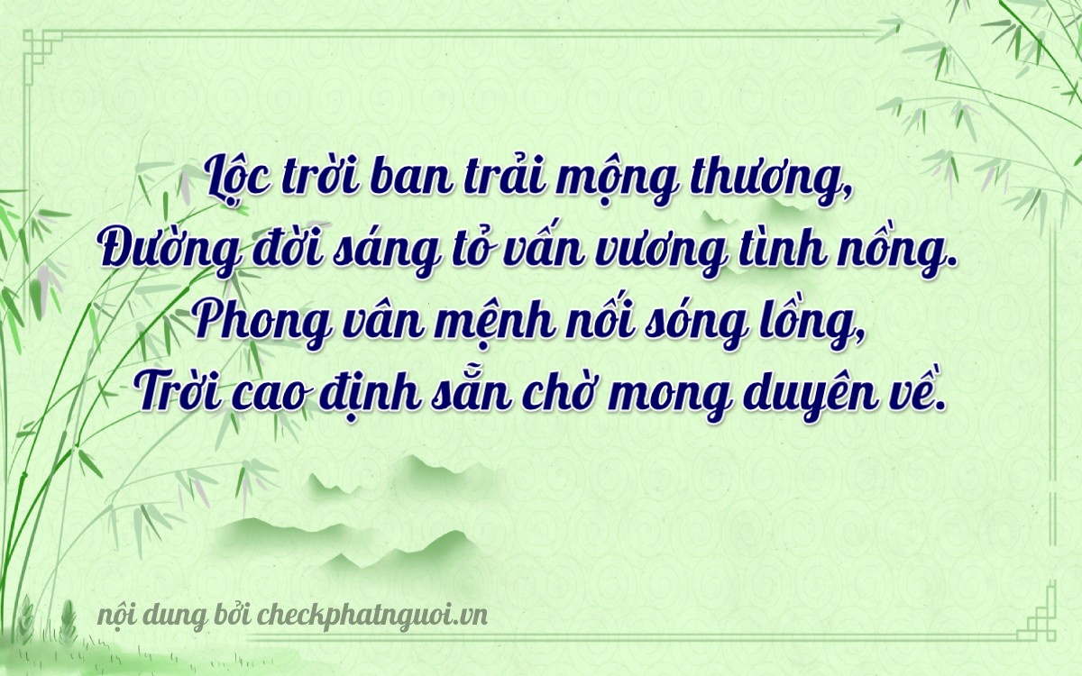 Bài thơ ý nghĩa cho <b>biển số 51R-13076</b> tại website checkphatnguoi.vn