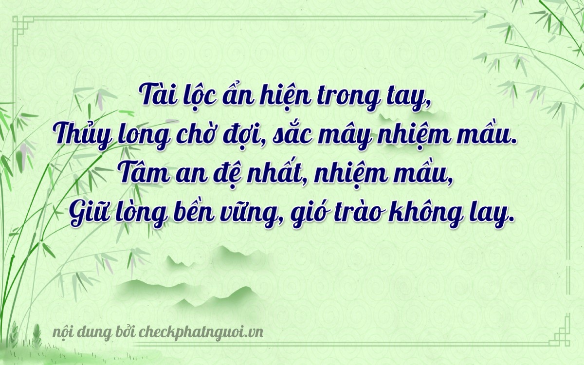 Bài thơ ý nghĩa cho <b>biển số 51S-36612</b> tại website checkphatnguoi.vn