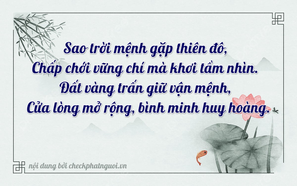 Bài thơ ý nghĩa cho <b>biển số 51T-26518</b> tại website checkphatnguoi.vn