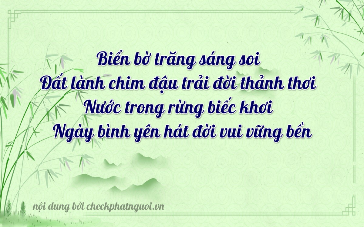 Bài thơ ý nghĩa cho <b>biển số 51U-56446</b> tại website checkphatnguoi.vn