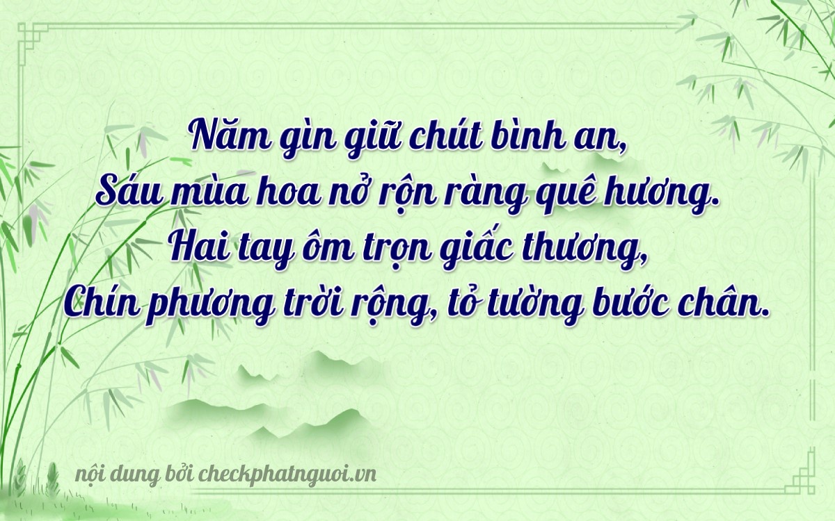 Bài thơ ý nghĩa cho <b>biển số 52F-56229</b> tại website checkphatnguoi.vn
