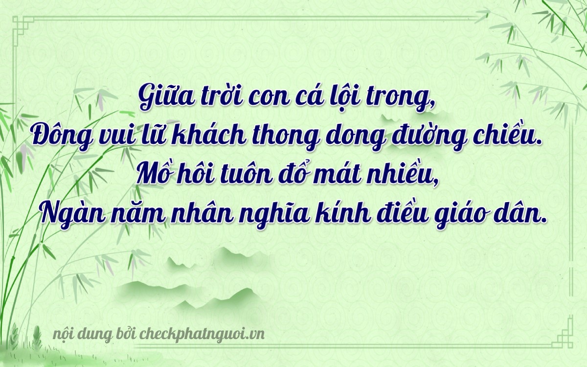 Bài thơ ý nghĩa cho <b>biển số 52M-28381</b> tại website checkphatnguoi.vn