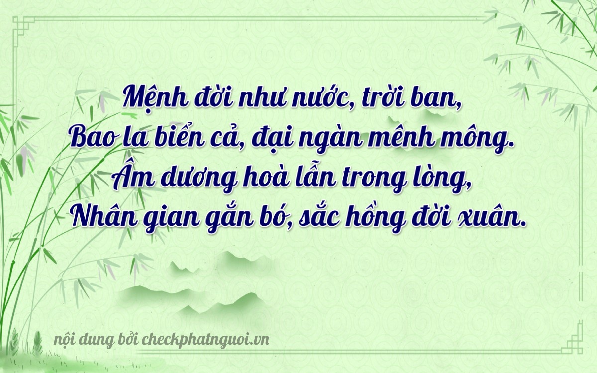 Bài thơ ý nghĩa cho <b>biển số 52S-20685</b> tại website checkphatnguoi.vn