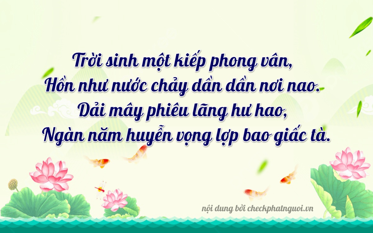 Bài thơ ý nghĩa cho <b>biển số 52T-37069</b> tại website checkphatnguoi.vn