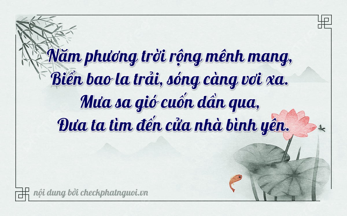 Bài thơ ý nghĩa cho <b>biển số 52U-5372</b> tại website checkphatnguoi.vn