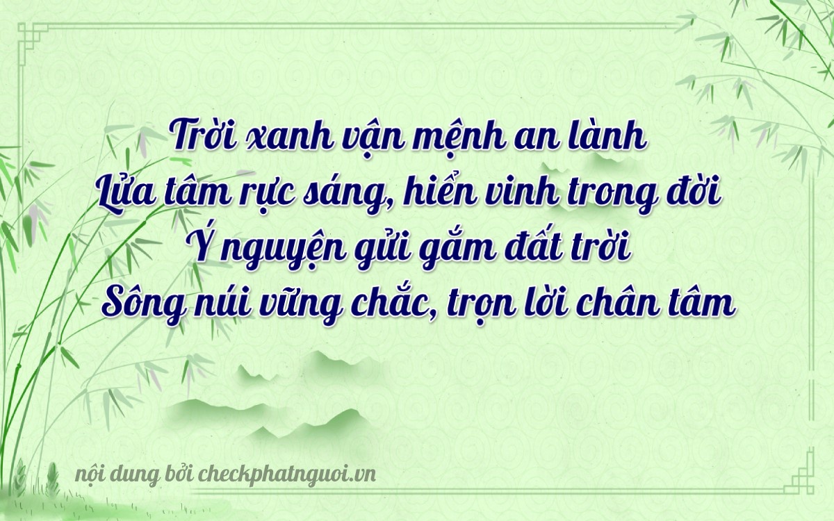 Bài thơ ý nghĩa cho <b>biển số 53365</b> tại website checkphatnguoi.vn