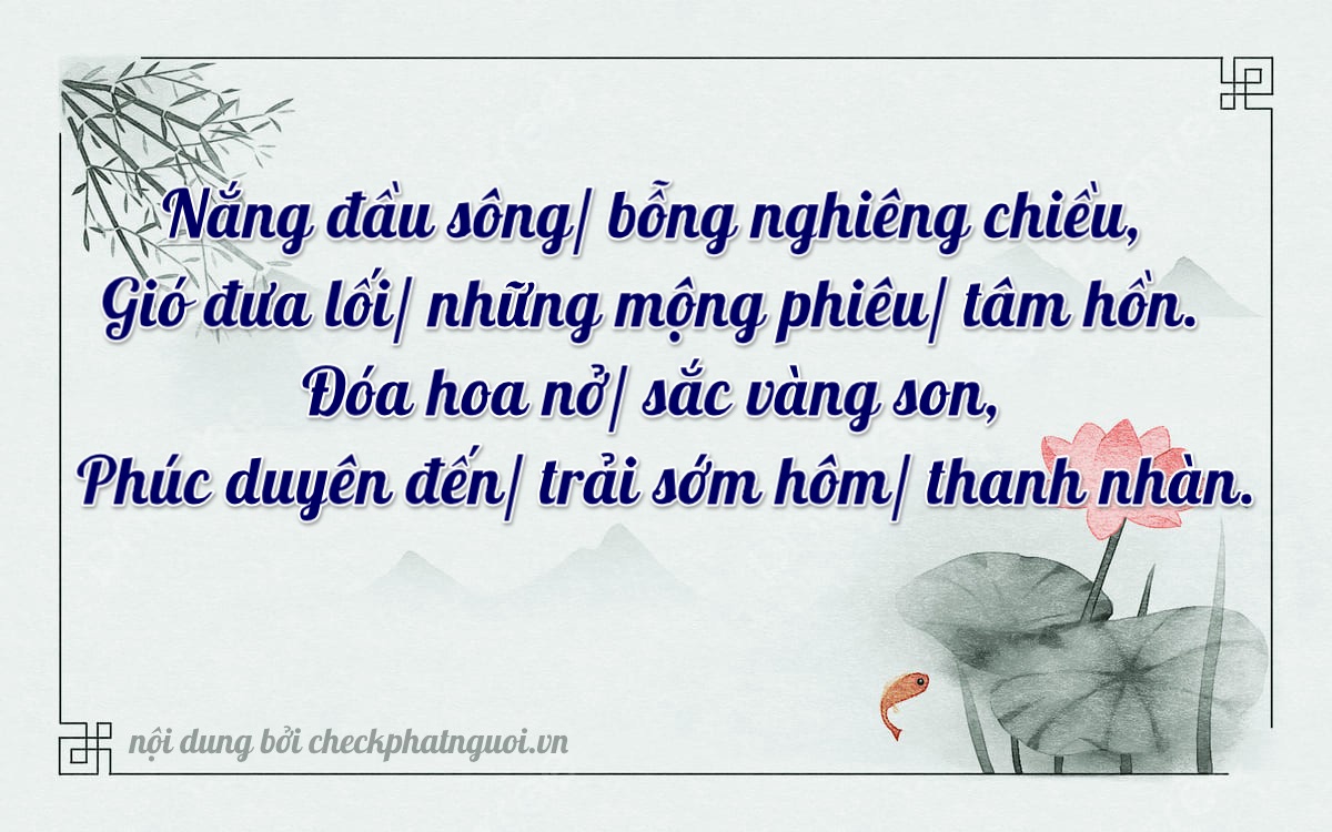 Bài thơ ý nghĩa cho <b>biển số 53S-0284</b> tại website checkphatnguoi.vn
