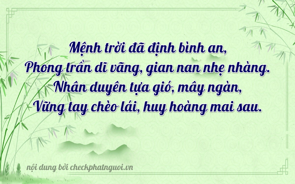 Bài thơ ý nghĩa cho <b>biển số 54303</b> tại website checkphatnguoi.vn