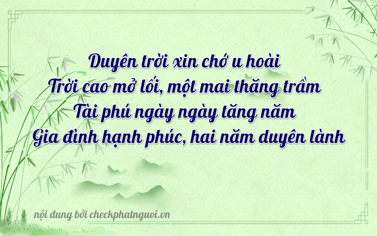 Bài thơ ý nghĩa cho <b>biển số 54822</b> tại website checkphatnguoi.vn