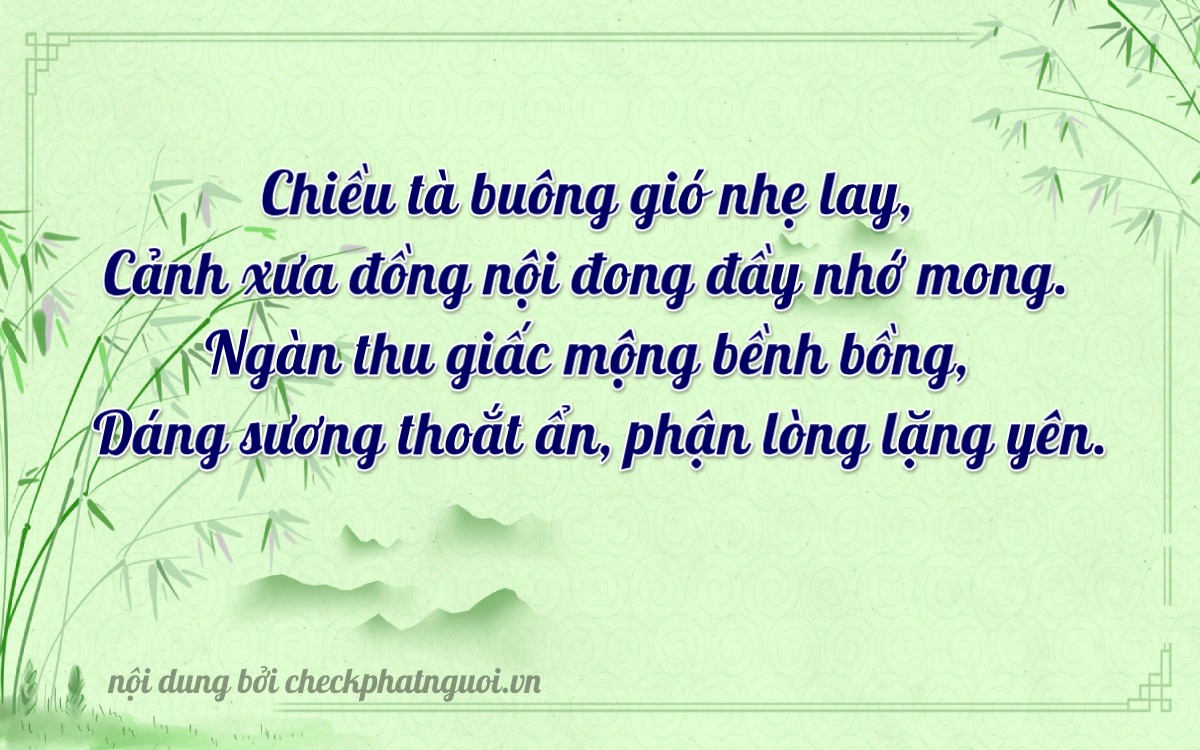 Bài thơ ý nghĩa cho <b>biển số 54N-26993</b> tại website checkphatnguoi.vn