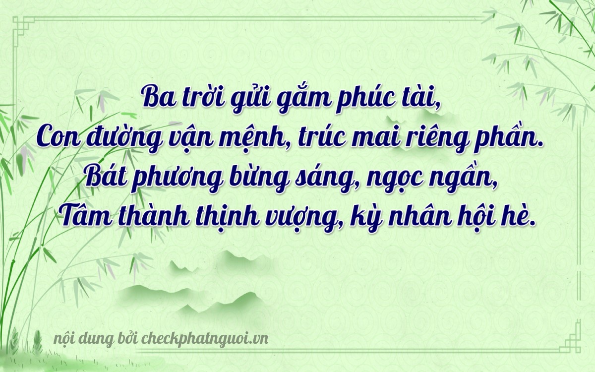 Bài thơ ý nghĩa cho <b>biển số 54N-35183</b> tại website checkphatnguoi.vn